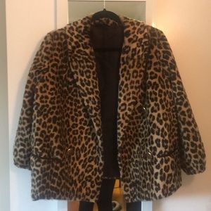 Vintage Leopard Print Coat